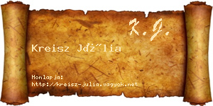 Kreisz Júlia névjegykártya
